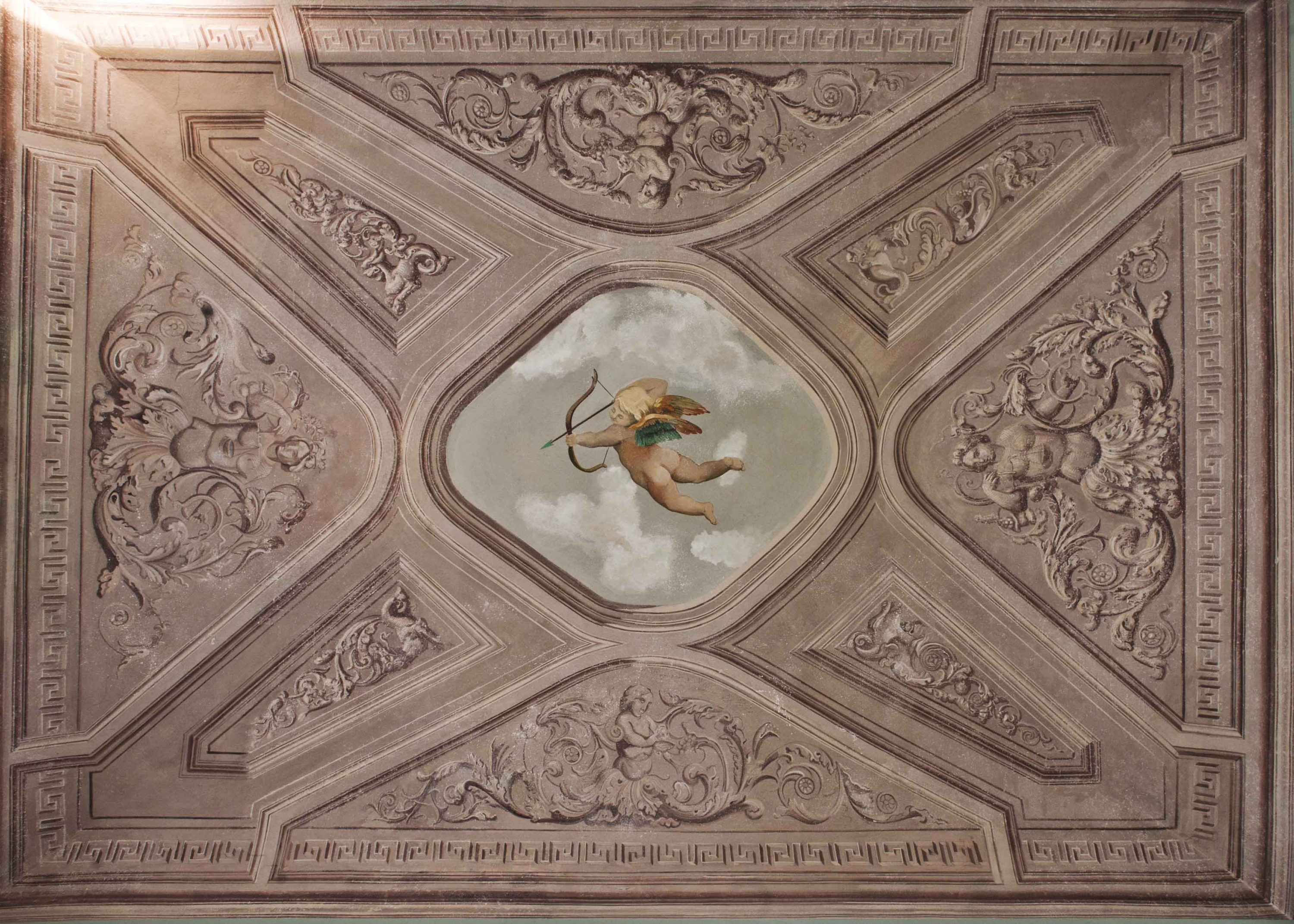 affresco a soffitto – MICHELE VOLPI STUDIO INTERIOR DESIGN particolare di un affresco a soffitto